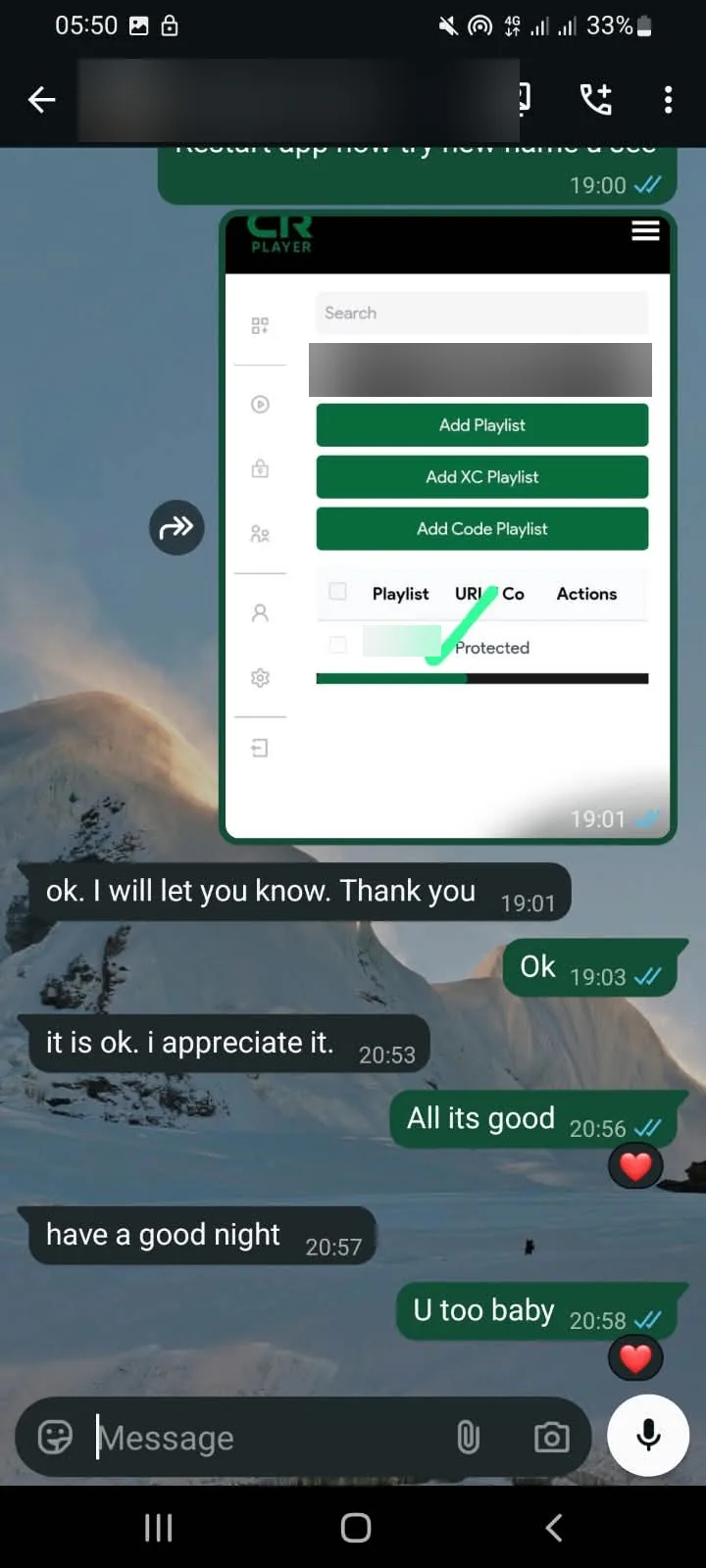 Echte WhatsApp-Bewertung eines UltraStream-8K-Kunden (5/10)